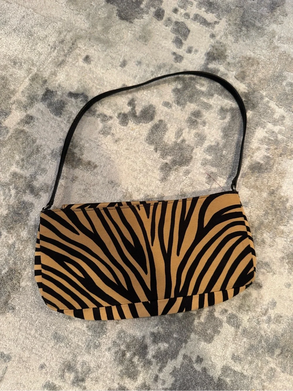 Kate Spade New York Zebra Print Baguette Shoulder Bag | USA Made | Y2K Vintage